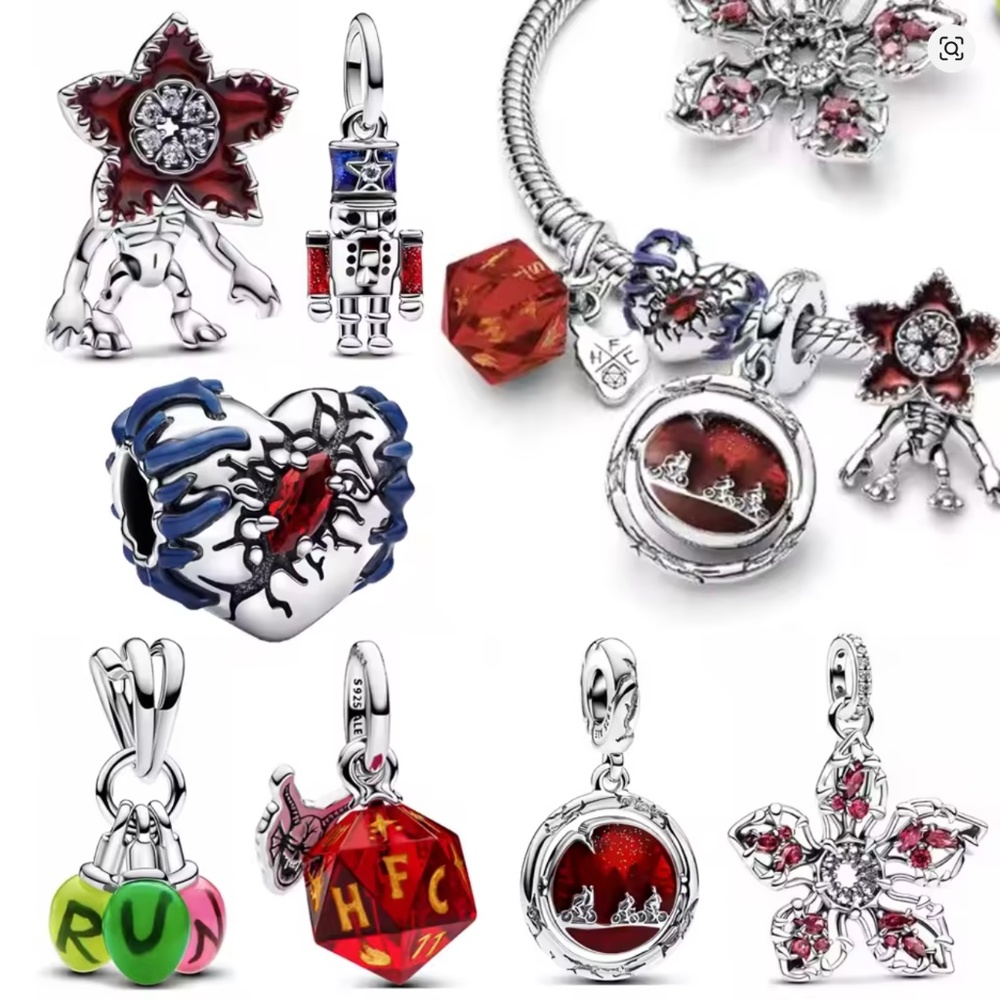1pcs Pandora x Netflix 925 all logos: Stranger Things Charm - Picture 16 of 16